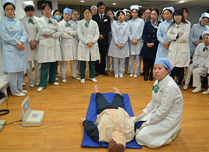 modern Cancer Hospital Guangzhou, cardiopulmonary resuscitation skills training.