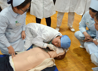 modern Cancer Hospital Guangzhou, cardiopulmonary resuscitation skills training.